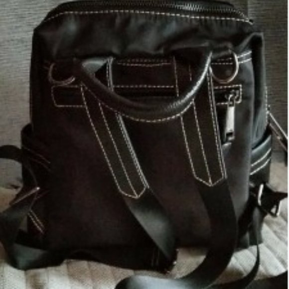 Cowhide college schoolbag